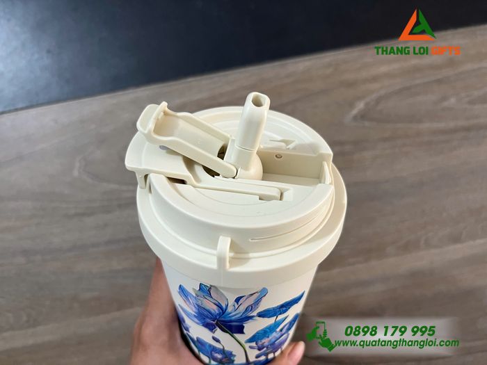 CỐC GIỮ NHIỆT HOA VĂN KHẮC TÊN THEO YÊU CẦU LÀM QUÀ TẶNG