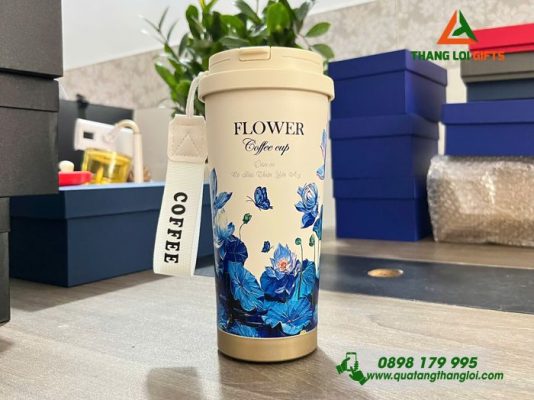 CỐC GIỮ NHIỆT HOA VĂN KHẮC TÊN THEO YÊU CẦU LÀM QUÀ TẶNG