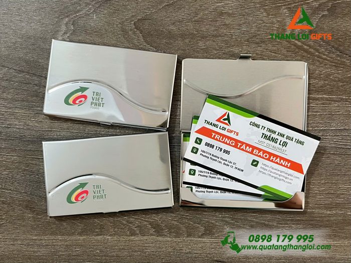 Hộp Đựng NameCard In Logo Tri Viet Phat Làm Qùa Tặng Doanh Nghiệp