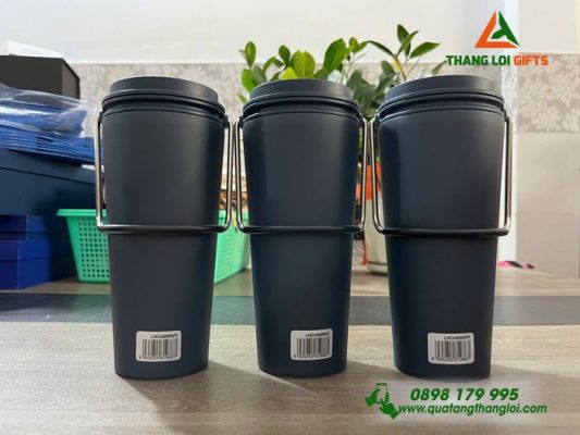 Ly Giữ Nhiệt LocknLock Xanh Navy Khắc Logo Hội Chữ Thập Đỏ
