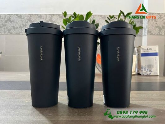 Ly Giữ Nhiệt LocknLock Xanh Navy Khắc Logo Hội Chữ Thập Đỏ