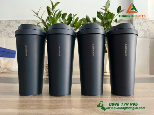 LY GIỮ NHIỆT LOCKNLOCK MÀU XANH NAVY KHẮC LOGO HẢI QUÂN VIỆT NAM