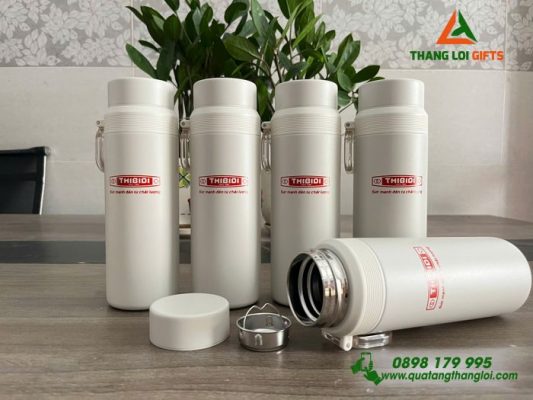 Bình Giữ Nhiệt Elmich EL8383 – Màu Trắng – In Logo Doanh Nghiệp THIBIDI