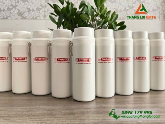 Bình Giữ Nhiệt Elmich EL8383 – Màu Trắng – In Logo Doanh Nghiệp THIBIDI