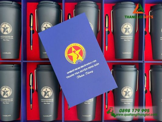 Giftset (Ly Lock&Lock + Bút Ký Kim Loại) – In Khắc Logo Thanh Tra Việt Nam