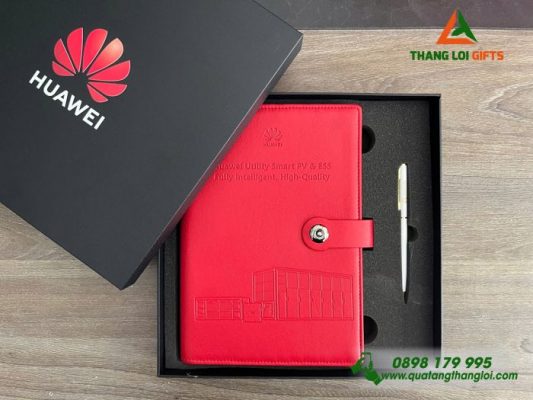 Combo Quà Tặng (Sổ Tay + Bút Ký) – Dập Chìm Logo HUAWEI