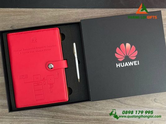 Combo Quà Tặng (Sổ Tay + Bút Ký) – Dập Chìm Logo HUAWEI