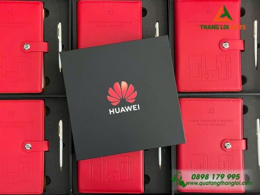 Combo Quà Tặng (Sổ Tay + Bút Ký) – Dập Chìm Logo HUAWEI