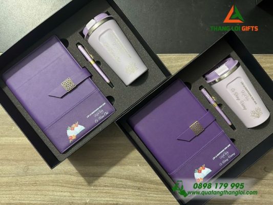 Giftset (Sổ+Ly+ Bút) - In Khắc Logo Làm Quà Tặng Tặng Tri Ân Thầy Cô