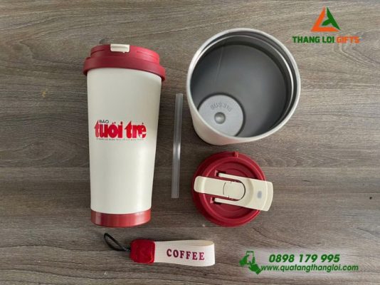 Ly Giữ Nhiệt Coffee 530ml – In Logo Báo Tuổi Trẻ