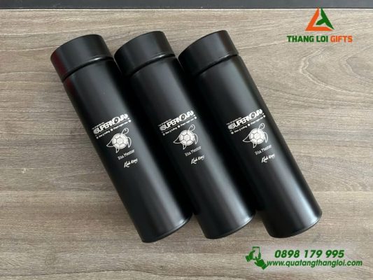 Bình Giữ Nhiệt Màu Đen – Khắc Logo Trại Hè Nghiên Cứu Supernova