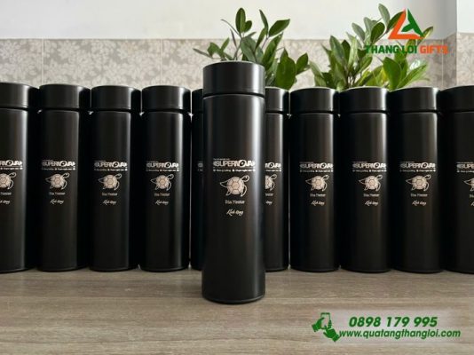Bình Giữ Nhiệt Màu Đen – Khắc Logo Trại Hè Nghiên Cứu Supernova