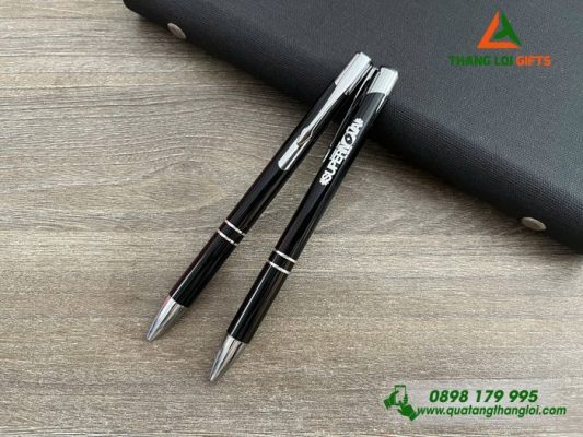 Bút Ký Kim Loại Bấm - Khắc Logo Trại Hè Nghiên Cứu Supernova