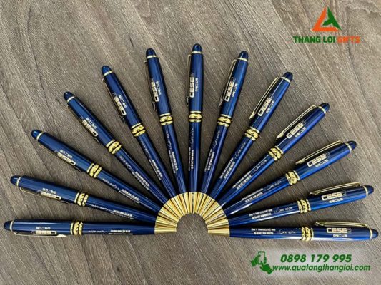Bút Kim Loại Xoay – Màu Xanh - Khắc Logo Doanh Nghiệp CESE2