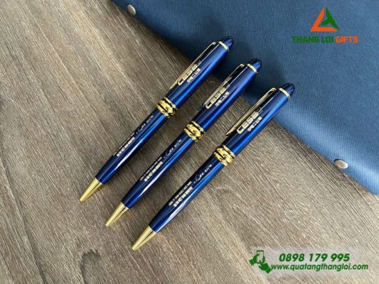 Bút Kim Loại Xoay – Màu Xanh - Khắc Logo Doanh Nghiệp CESE2