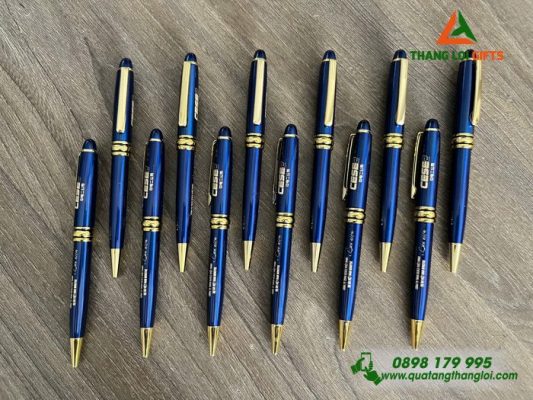 Bút Kim Loại Xoay – Màu Xanh - Khắc Logo Doanh Nghiệp CESE2