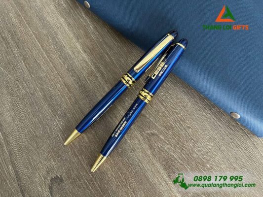 Bút Kim Loại Xoay – Màu Xanh - Khắc Logo Doanh Nghiệp CESE2