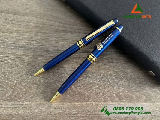 Bút Ký Màu Xanh Khoen Vàng - Khắc Logo Kỷ Niệm 65 Bộ Môn Nhi