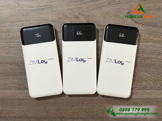 Pin Sạc Dự Phòng Hoco 10000mAh - In Logo Doanh Nghiệp ZIMlog