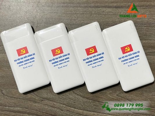 Pin Sạc Dự Phòng Hoco - In Logo Đảng Đại Hội Đảng Bộ Chánh Hưng