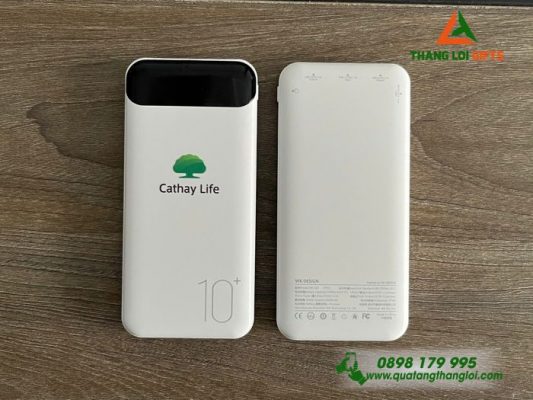 Pin Sạc Dự Phòng Wekome 10000mAh – In Logo Doanh Nghiệp Cathay Life