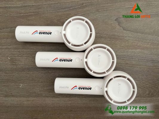 Quạt Cầm Tay Mini – Màu Trắng – In Logo Doanh Nghiệp Avenue