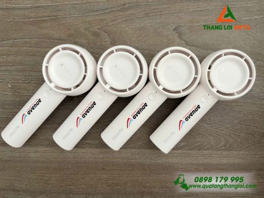 Quạt Cầm Tay Mini – Màu Trắng – In Logo Doanh Nghiệp Avenue