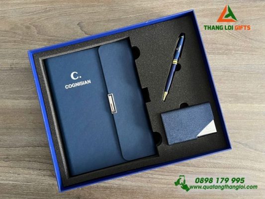 Giftset(Sổ+Namecard+Bút) - In Khắc Logo Doanh Nghiệp COGNISIAN
