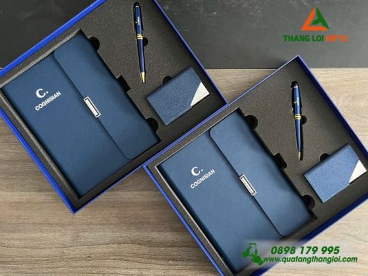 Bộ Quà Tặng (Sổ+Namecard+Bút) - In Khắc Logo Doanh Nghiệp COGNISIAN