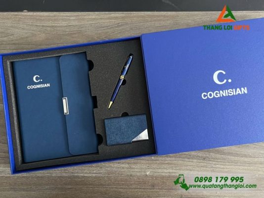 Giftset(Sổ+Namecard+Bút) - In Khắc Logo Doanh Nghiệp COGNISIAN