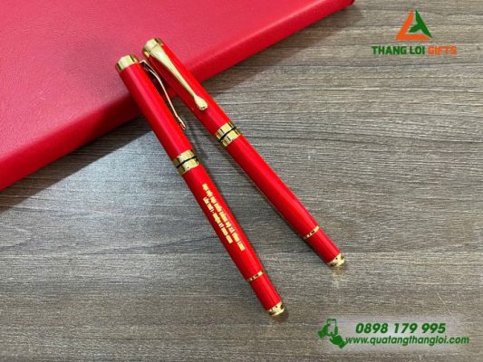 Bút Ký Kim Loại Nắp – Khắc Logo Đại Hội Đảng Bộ Xã Vĩnh Linh