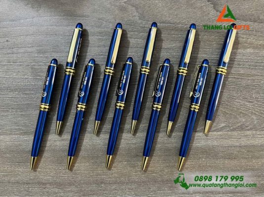 Bút Ký Kim Loại Xoay – Khắc Logo Doanh Nghiệp Hằng Huy