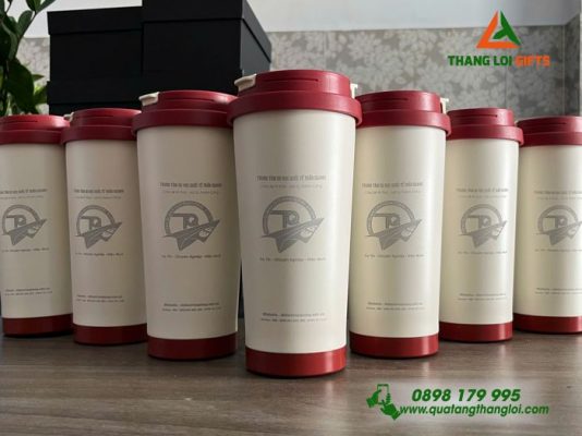Ly Giữ Nhiệt 530ml – Khắc Logo Trung Tâm Du Học Quốc Tế Trần Quang
