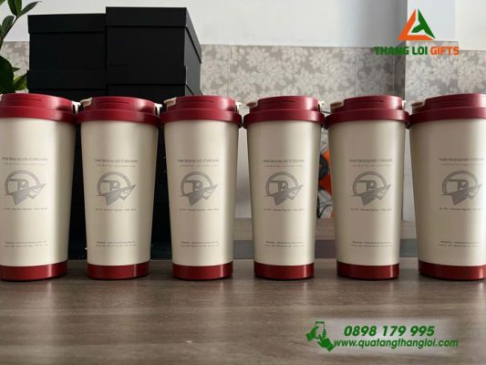 Ly Giữ Nhiệt 530ml – Khắc Logo Trung Tâm Du Học Quốc Tế Trần Quang