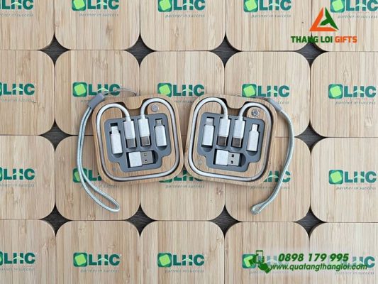 Cáp Sạc Đa Năng 5in1 - In Logo Doanh Nghiệp Long Hậu LHC