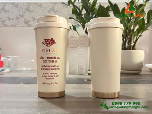 Ly Giữ Nhiệt Coffe 530ml – In Logo Công Ty Giáo Dục Quốc Tế Việt Âu