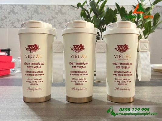 Ly Giữ Nhiệt Coffe 530ml – In Logo Công Ty Giáo Dục Quốc Tế Việt Âu