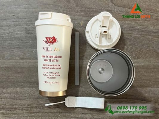 Ly Giữ Nhiệt Coffe 530ml – In Logo Công Ty Giáo Dục Quốc Tế Việt Âu