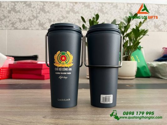 Ly Giữ Nhiệt Lock&Lock LHC4269 - In Khắc Logo Chi Bộ Công An