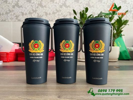 Ly Giữ Nhiệt Lock&Lock LHC4269 - In Khắc Logo Chi Bộ Công An