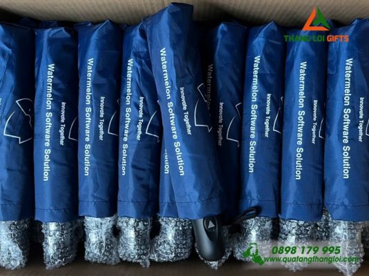 Ô Dù Cầm Tay Gập 3 Màu Xanh – In Logo Doanh Nghiệp Watermelon