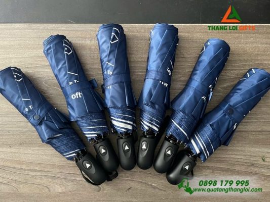 Ô Dù Cầm Tay Gập 3 Màu Xanh – In Logo Doanh Nghiệp Watermelon