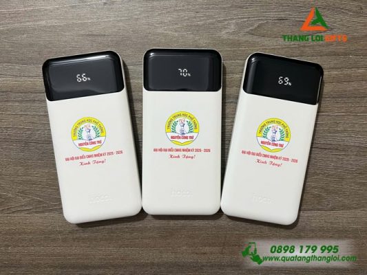 Pin Sạc Dự Phòng Hoco – In Logo Trường THPT Nguyễn Công Trứ
