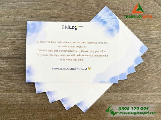 Thiệp Giấy- In Logo Doanh Nghiệp ZIMLog