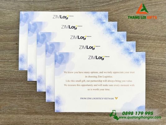 Thiệp Giấy- In Logo Doanh Nghiệp ZIMLog