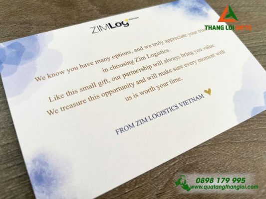 Thiệp Giấy- In Logo Doanh Nghiệp ZIMLog