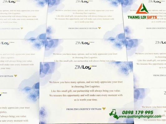 Thiệp Giấy- In Logo Doanh Nghiệp ZIMLog