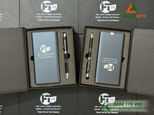 Giftset (Pin Xiaomi+ Bút Ký) - In Khắc Logo Doanh Nghiệp Hiệp Thành
