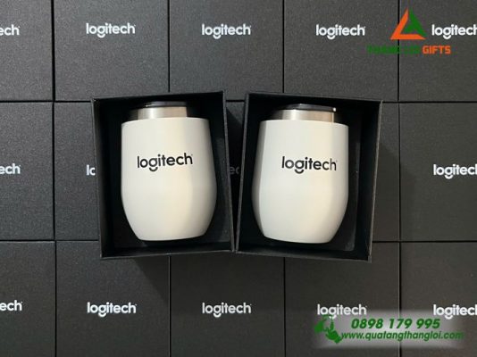 Ly Giữ Nhiệt 350ml Mini Màu Trắng – Khắc Logo Doanh Nghiệp Logitech