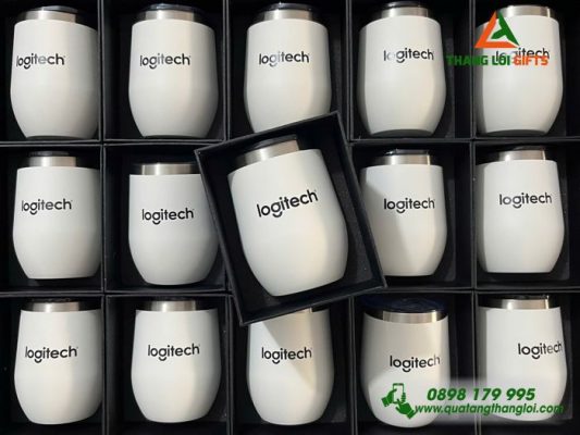Ly Giữ Nhiệt 350ml Mini Màu Trắng – Khắc Logo Doanh Nghiệp Logitech
